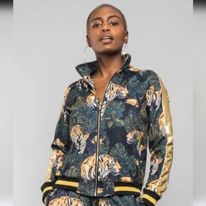 💰Tiger Print Zip-Up Jacket